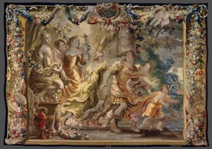Clodius verkleidet als Frau aus Die Geschichte von Caesar und Cleopatra