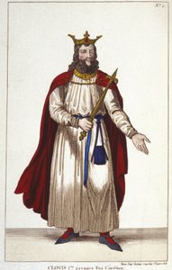 Chlodwig I. (466-511), König der Franken, Dynastie der Merowinger (Gravur 1830) von Unknown artist
