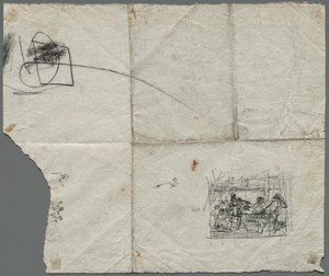 Kompositionsskizzen nach Raphael und anderen Künstlern (verso)