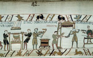 Eroberung Englands durch den Herzog der Normandie Wilhelm den Eroberer im Jahr 1066 (Detail)