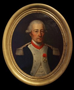 Graf Laurent de Migot, Oberstleutnant des Regiments der Artois-Drachen, späte 18. Jahrhundert