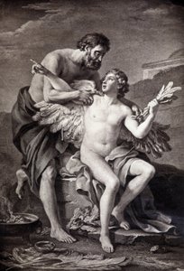 Daedalus und Icarus. Gravur, 19. Jahrhundert von Unknown artist