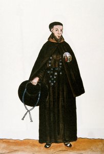 Alltagsleben und Bräuche von Peru: Darstellung eines Mönchs des Franziskanerordens von Unknown artist