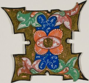 Geschmücktes Initial "I" mit Blättern aus einem Chorbuch von Unknown artist
