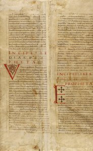 Dekorierte Initiale V; Dekorierte Initiale E von Unknown artist
