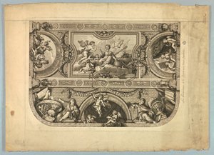 Dekorationen von Lebrun und Mignard im Schloss von Versailles von Unknown artist