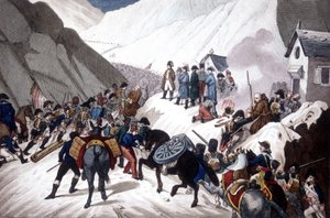 Abstieg von Napoleon Bonaparte in Italien: Überquerung des St. Bernhard-Passes
