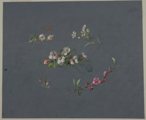 Design für Tapeten und Textilien: Blumen von Unknown artist