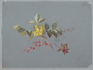 Entwurf für Tapeten und Textilien: Blumen von Unknown artist