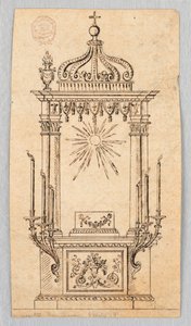 Entwurf für ein Baldachin für die Ausstellung der Hostie