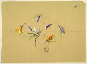 Entwürfe für Tapeten und Textilien: Blumen