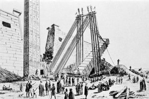 Verlegung des Obelisken von Luxor im Jahr 1829