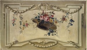 Türüberlagerung: Blumenkorb von Unknown artist