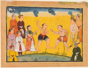 Draupadi wird vor der Entführung gerettet, aus einer Mahabharata von Unknown artist