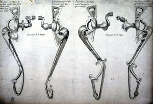 Zeichnung von Pferdegebissen von Unknown artist