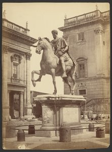 [Reiterstatue des Kaisers Marcus Aurelius, Piazza Del Campidoglio, Rom]
