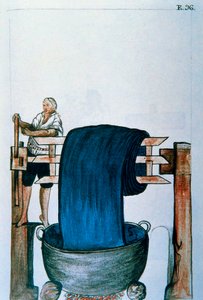 Stofffärbung, aus dem Buch "Trujillo del Peru" oder "Códice Martínez Compañón" von Unknown artist