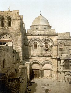 Fassade des Heiligen Grabes. Jerusalem. Photochrom 1890-1900.