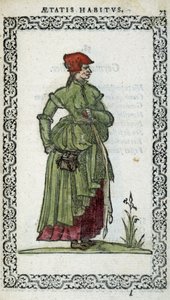 Flämische Frau - in „Habits et effigies“ von Jean Sulperius