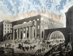 Brand des Odeon in Paris im Jahr 1820 von Unknown artist