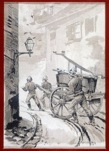 Feuerwehrleute: Abfahrt der Post von Unknown artist