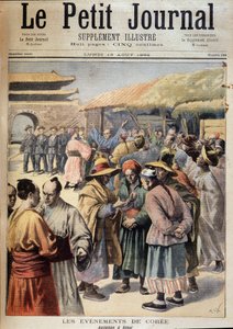 Erster Chinesisch-Japanischer Krieg - Kree-Ereignisse: Unruhen in Seoul (vor dem Chinesisch-Japanischen Krieg). Titelblatt „Le petit Journal“ vom 13. August