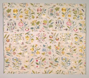 Blumenpanel, wahrscheinlich von einem Vorhang von Unknown artist