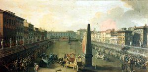 Florenz, Schau auf dem Platz Santa Croce von Unknown artist