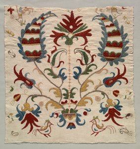Fragment eines Kissenbezugs oder Paneel eines Bettüberwurfs von Unknown artist