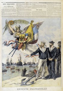 Brüderliche Eintracht (allegorisches Bild der französisch-russischen Eintracht) - in „Le Petit Journal“