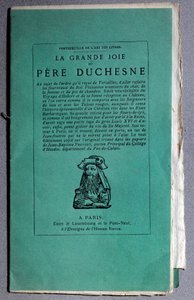 Französische Revolution: Titelblatt von „La grande joie du Pere Duchesne“ um 1790. Private Sammlung von Unknown artist