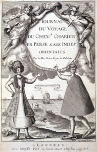 Frontispiz von „Tagebuch der Reise des Ritters Chardin, Persien und die Ostindien, über das Schwarze Meer und die Kolchis“ von Unknown artist
