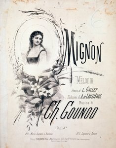 Frontispiz von Mignon, Melodie von Charles Gounod