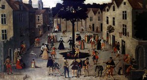 Fête de Mail, anonym 16. Jahrhundert. Musee Carnavalet in Paris von Unknown artist