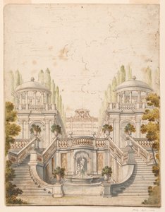 Garten und Villa von Unknown artist