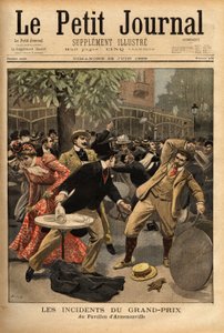 Allgemeine Schlägerei bei den Longchamp-Grand-Prix-Rennen, deren Ursprung auf die Erklärungen von Charles Dupuy (1851-1923), Innen- und Religionsminister, zurückzuführen ist, der die anwesenden Bürger aufgeregt hat, indem er sie glauben ließ, dass Bedrohun