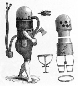 Er benutzte es, um 1797 in die Oder zu tauchen. von Unknown artist
