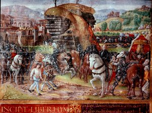Hebräische Ritter unter der Führung von David (Miniatur) von Unknown artist