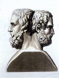 Herodot (484 v. Chr. - 425 v. Chr.), griechischer Historiker und Thukydides (ca. 465 v. Chr. - 395 v. Chr.), griechischer Historiker von Unknown artist