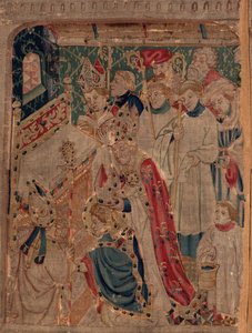 Geschichte von Saint Piat und Saint Eleuthère, Szene 10: Saint Eleuthère wird zum Bischof geweiht (Detail)