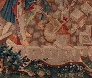 Geschichte von Saint Piat und Saint Eleuthère, Szene 5 (Detail links unten)