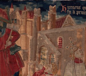 Geschichte von St. Piat und St. Eleuthère, Szene 6 Detail oben links von Unknown artist