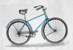 Hohlgummi-Fahrradmodell. Die Erfindung der Gummireifen durch den Engländer John Boyd Dunlop geht auf das Jahr 1888 zurück