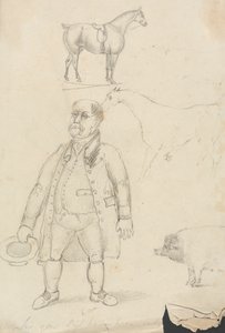 Pferd, Mann und Schwein