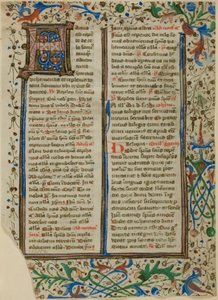Illuminierte Initiale "H" aus einem Psalter oder Brevier von Unknown artist