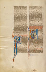 Initial B: Christus mit David, der die Harfe spielt von Unknown artist