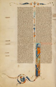 Initiale I: Elimelech und seine Frau Naomi ziehen ins Land Moab von Unknown artist
