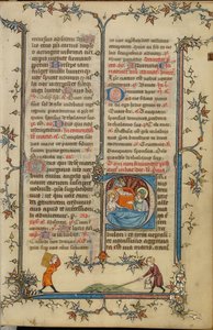 Initiale P: Die Geburt Christi