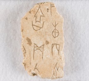 Beschriftetes Knochenfragment ("Orakelknochen")