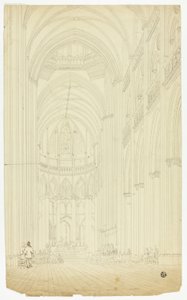 Innenraum einer gotischen Kathedrale
